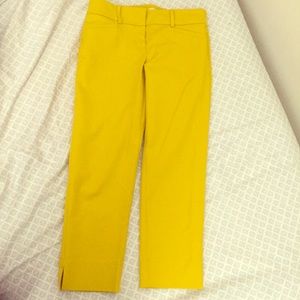 NWT LOFT Sz 2P crop pants yellow